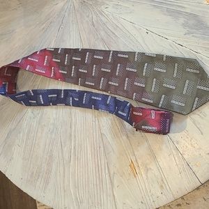 Versace collection vintage retro colour block 100% silk tie